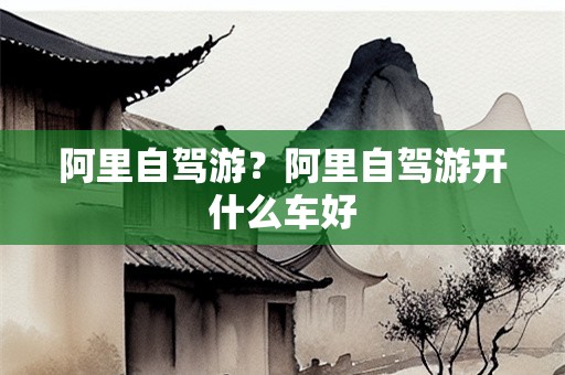 阿里自驾游？阿里自驾游开什么车好