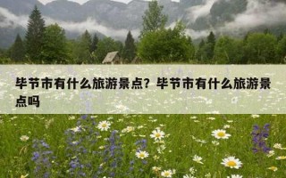 毕节市有什么旅游景点？毕节市有什么旅游景点吗