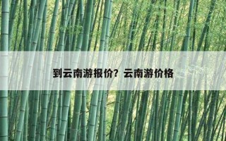 到云南游报价？云南游价格