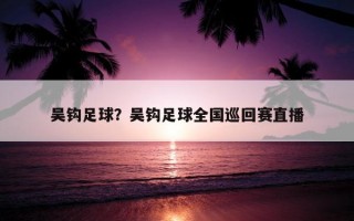吴钩足球？吴钩足球全国巡回赛直播