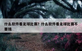 什么软件看足球比赛？什么软件看足球比赛不要钱