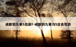 成都到九寨5日游？成都到九寨沟5日自驾游