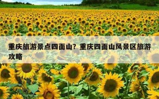 重庆旅游景点四面山？重庆四面山风景区旅游攻略