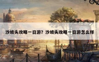 沙坡头攻略一日游？沙坡头攻略一日游怎么样