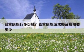 到重庆旅行多少钱？去重庆旅游攻略及费用要多少