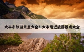 大丰市旅游景点大全？大丰附近旅游景点大全