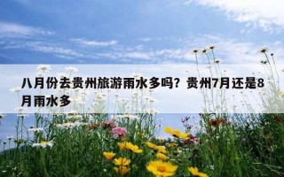 八月份去贵州旅游雨水多吗？贵州7月还是8月雨水多