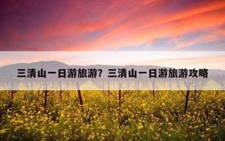 三清山一日游旅游？三清山一日游旅游攻略