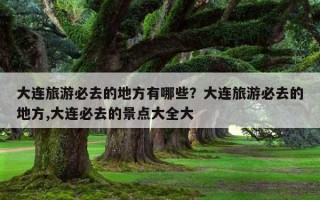 大连旅游必去的地方有哪些？大连旅游必去的地方,大连必去的景点大全大