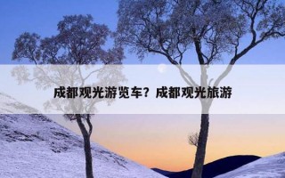 成都观光游览车？成都观光旅游