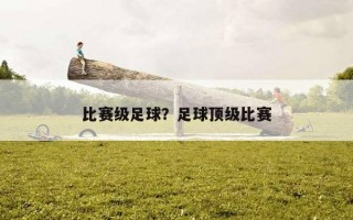 比赛级足球？足球顶级比赛