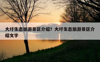 大圩生态旅游景区介绍？大圩生态旅游景区介绍文字
