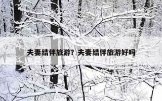 夫妻结伴旅游？夫妻结伴旅游好吗